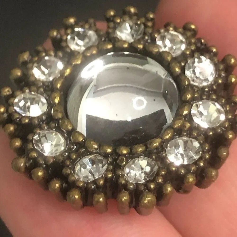 round‎ rhinestone bracelet beads set of 4 jewelry making crafts crafting 1 inch